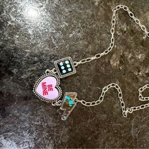 Silver Heart Be Mine Charm Necklace